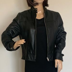Mixit Black 100% Leather Jacket